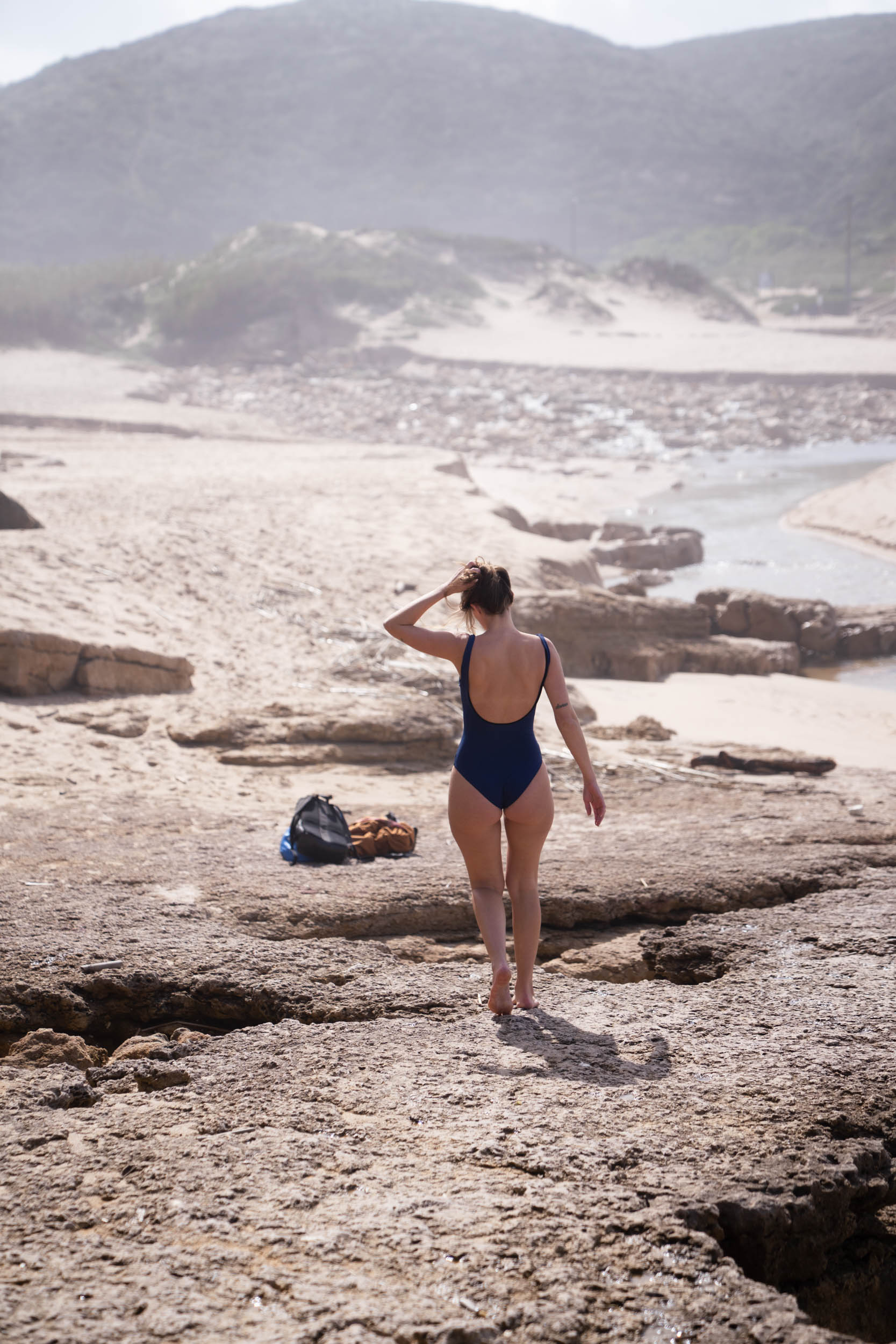 ELISA SCOOP BACK CLASSIC ONE-PIECE  // BLUEBERRY
