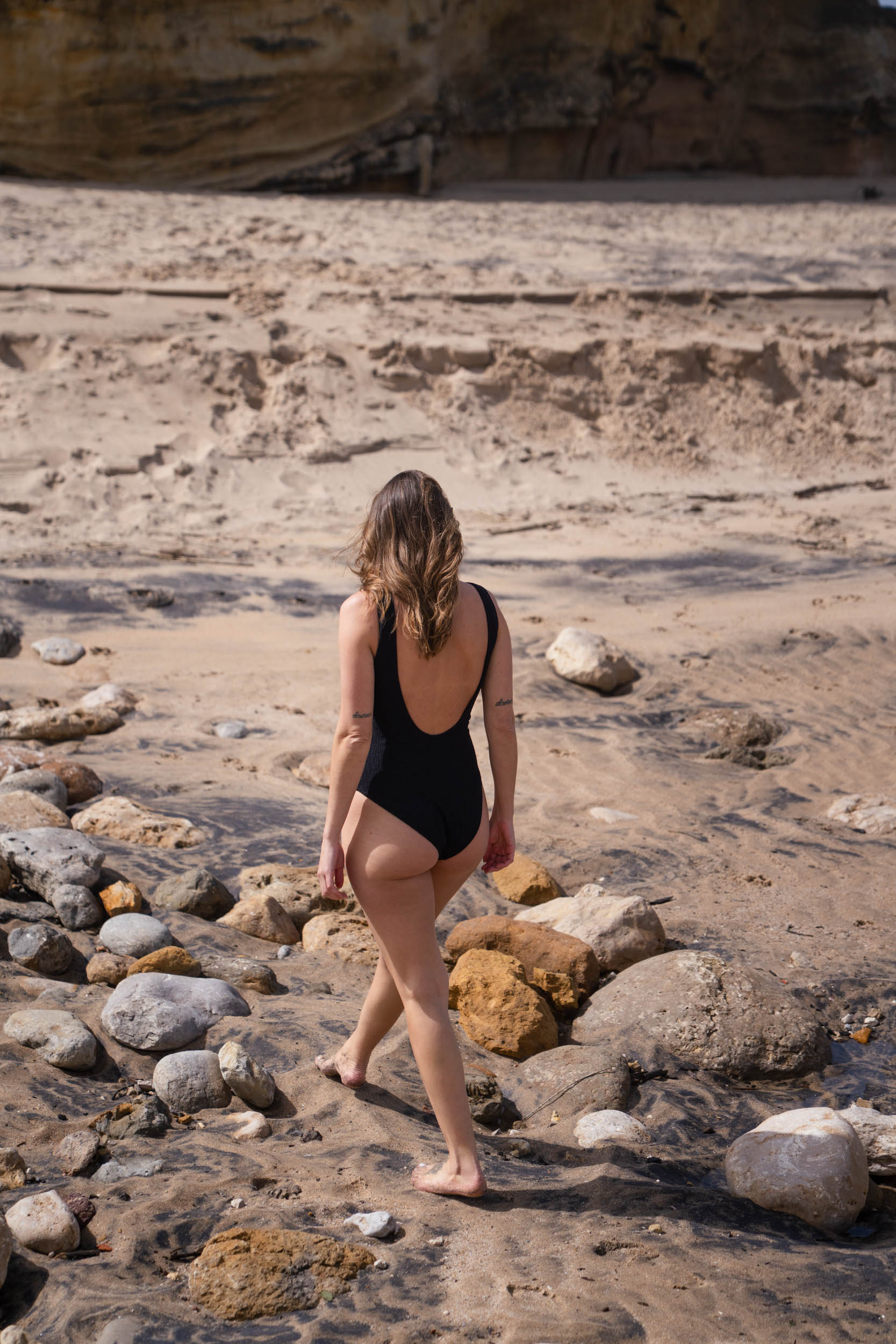 MONDAY ONE SIZE CRINKLE ONE-PIECE NERO