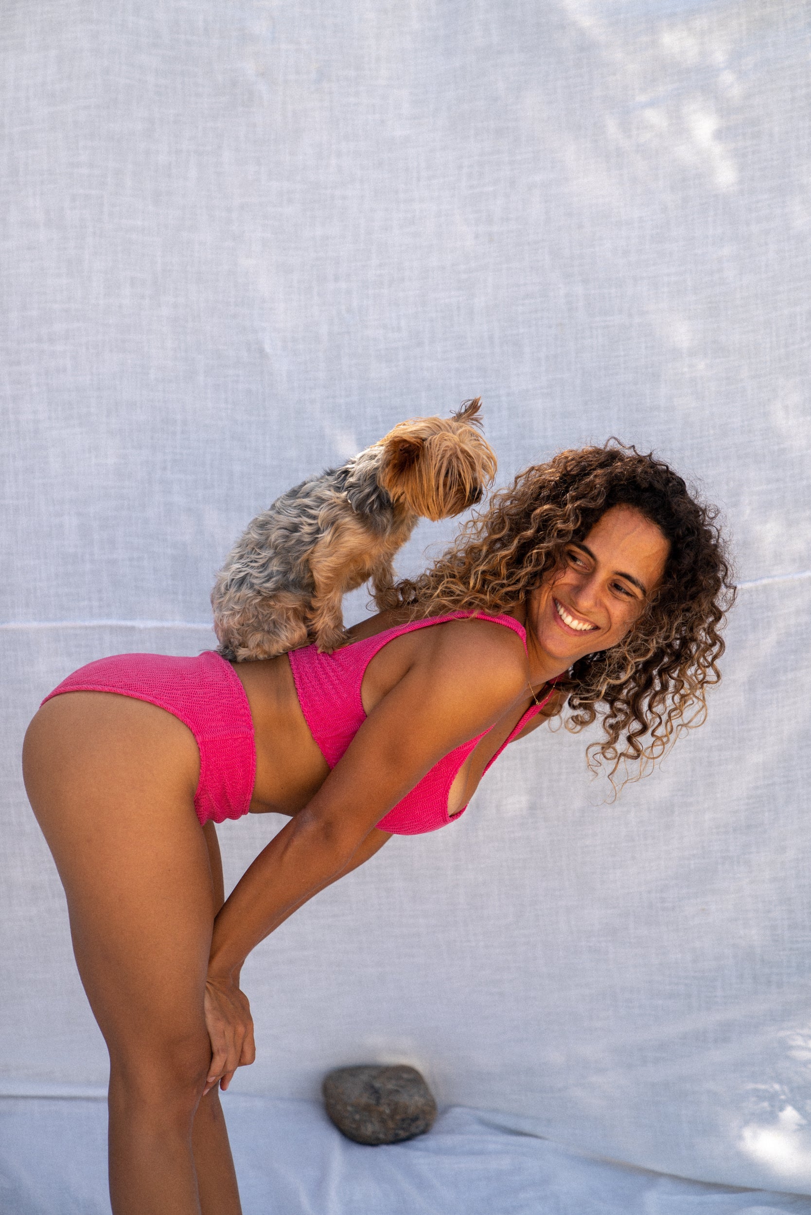 SIA WAVE HIGH LEG BIKINI BOTTOM ROSE CAPRICE