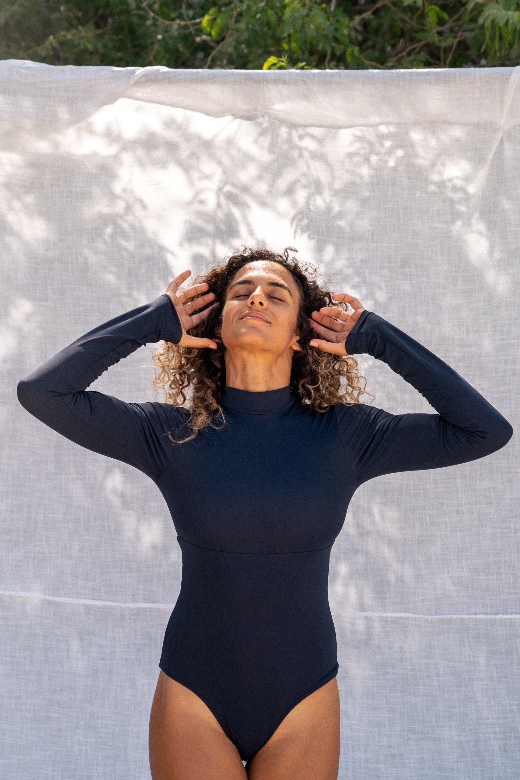 DIANA LONG SLEEVE SURF SUIT NERO