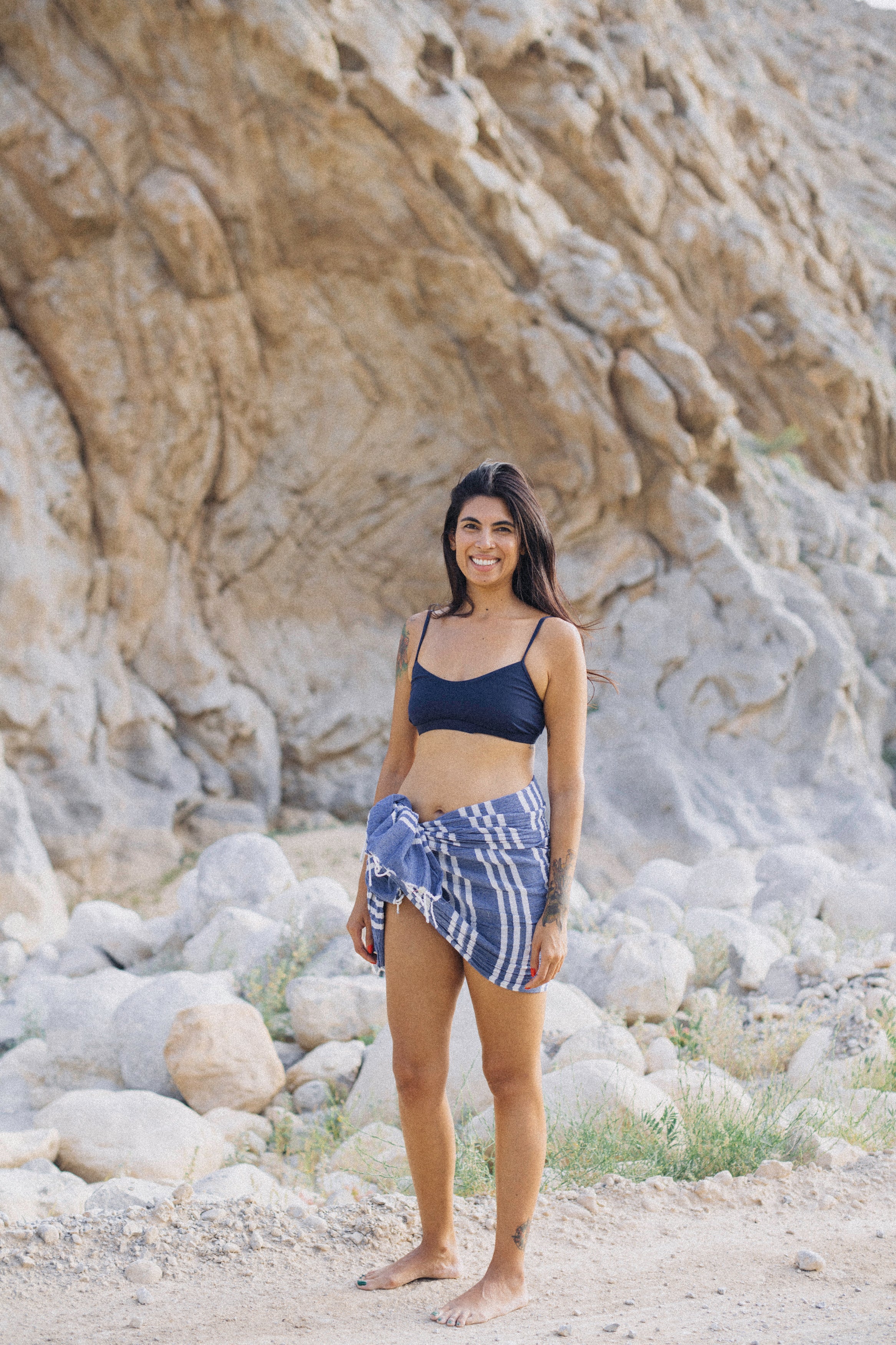 ANIKA BIKINI TOP ROUND NECK BLU ASSOLUTO