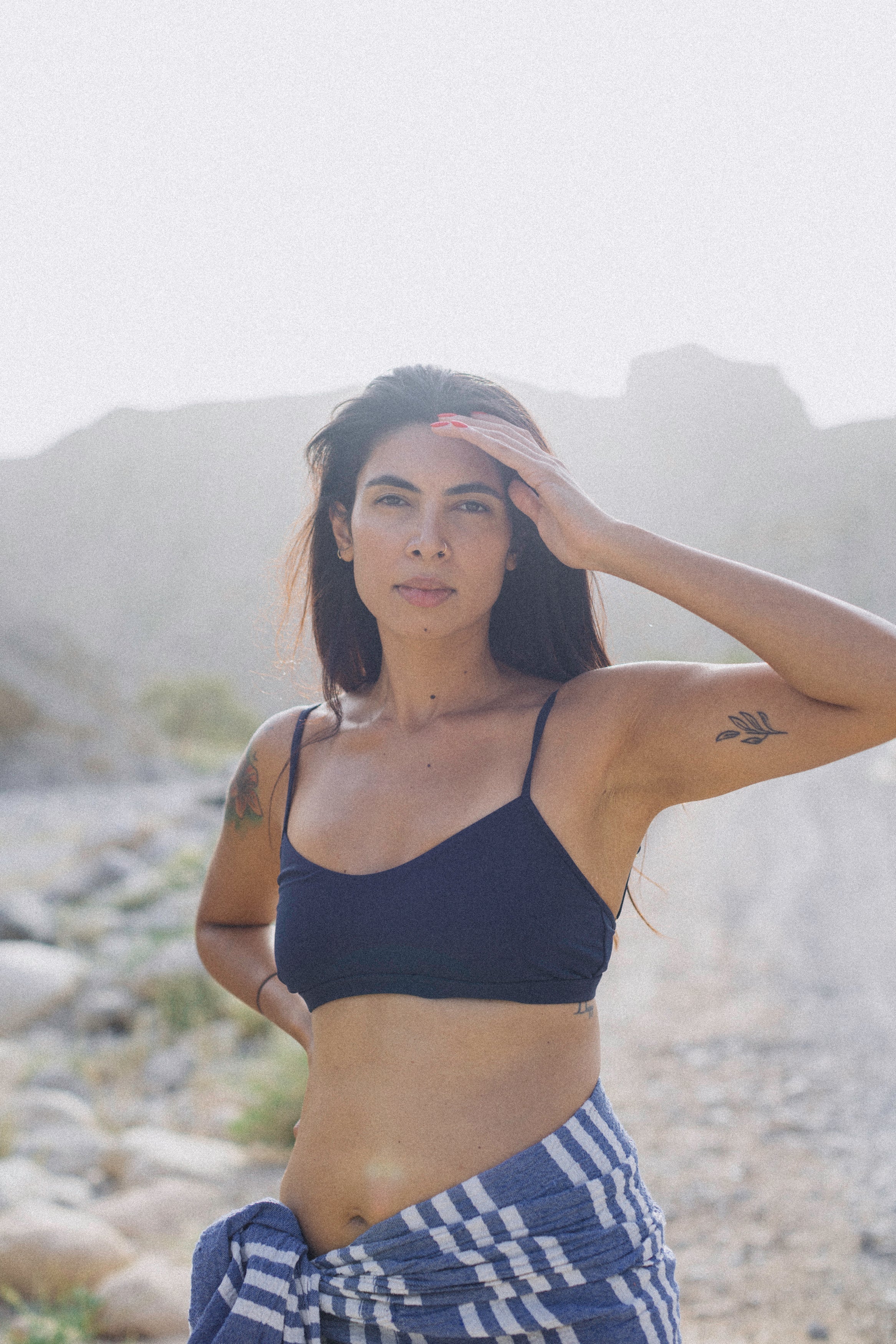 Anika bikini top round neck Blu Assoluto