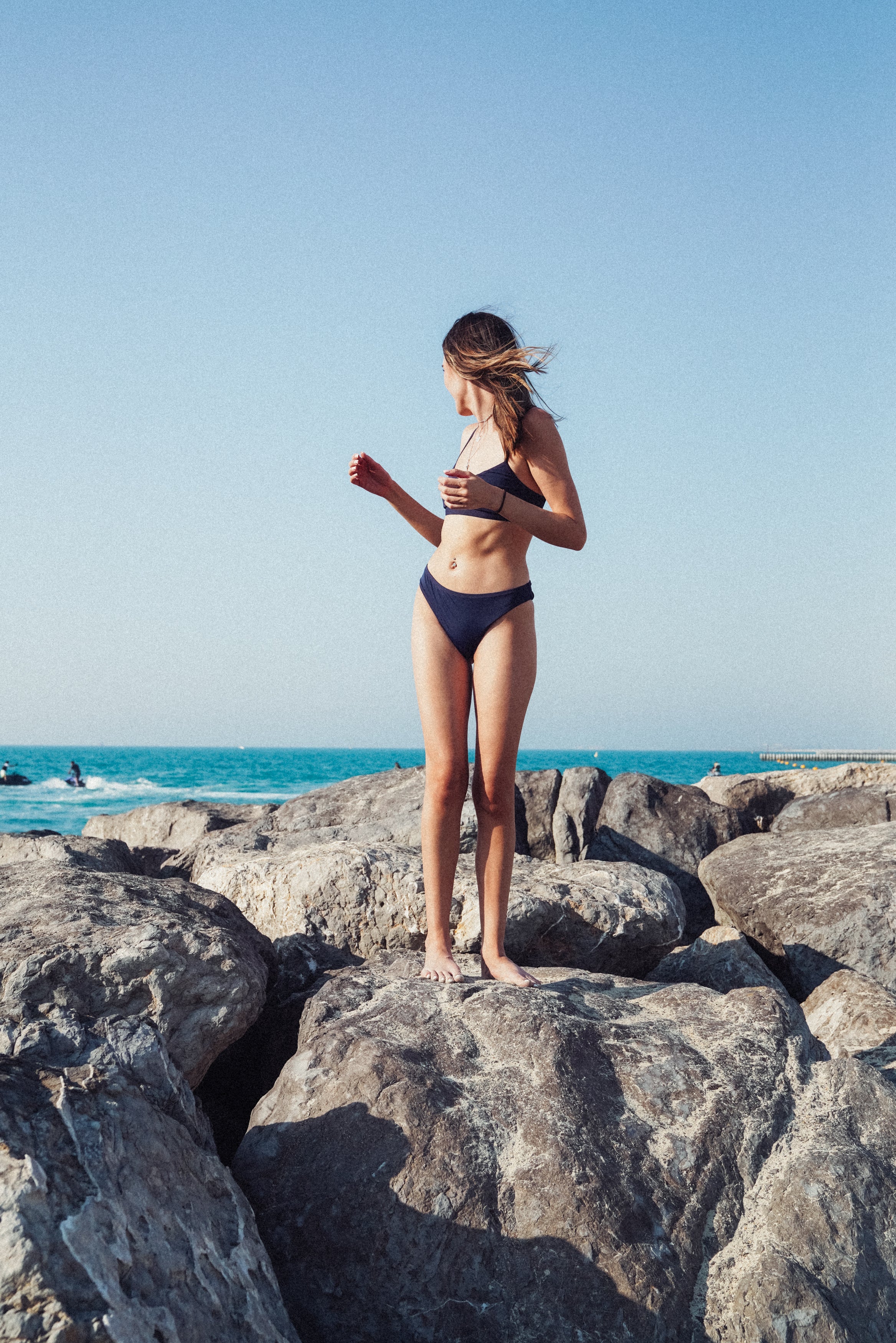 LOLA BIKINI BOTTOMS MID HIP BLU ASSOLUTO