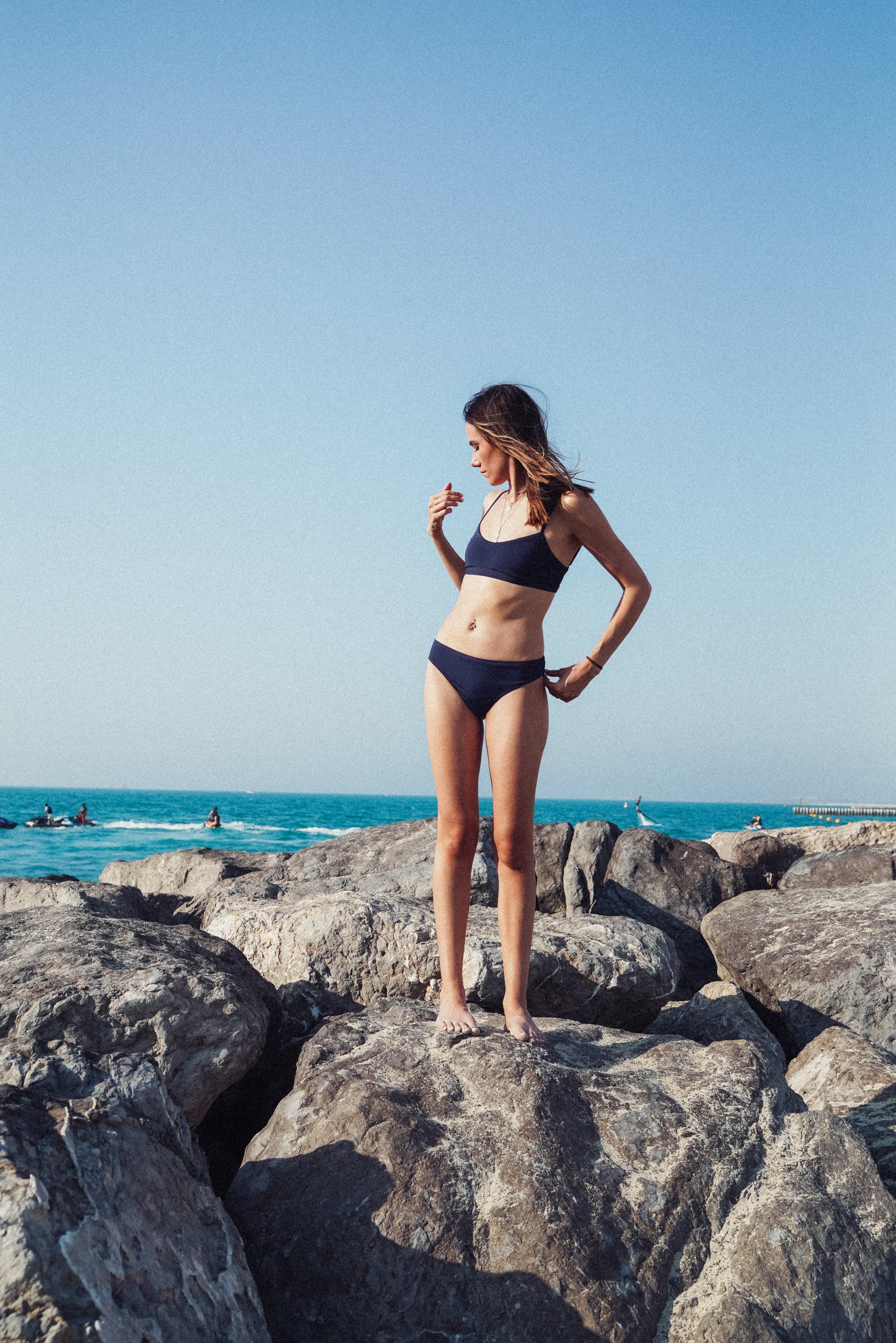 ANIKA BIKINI TOP ROUND NECK BLU ASSOLUTO