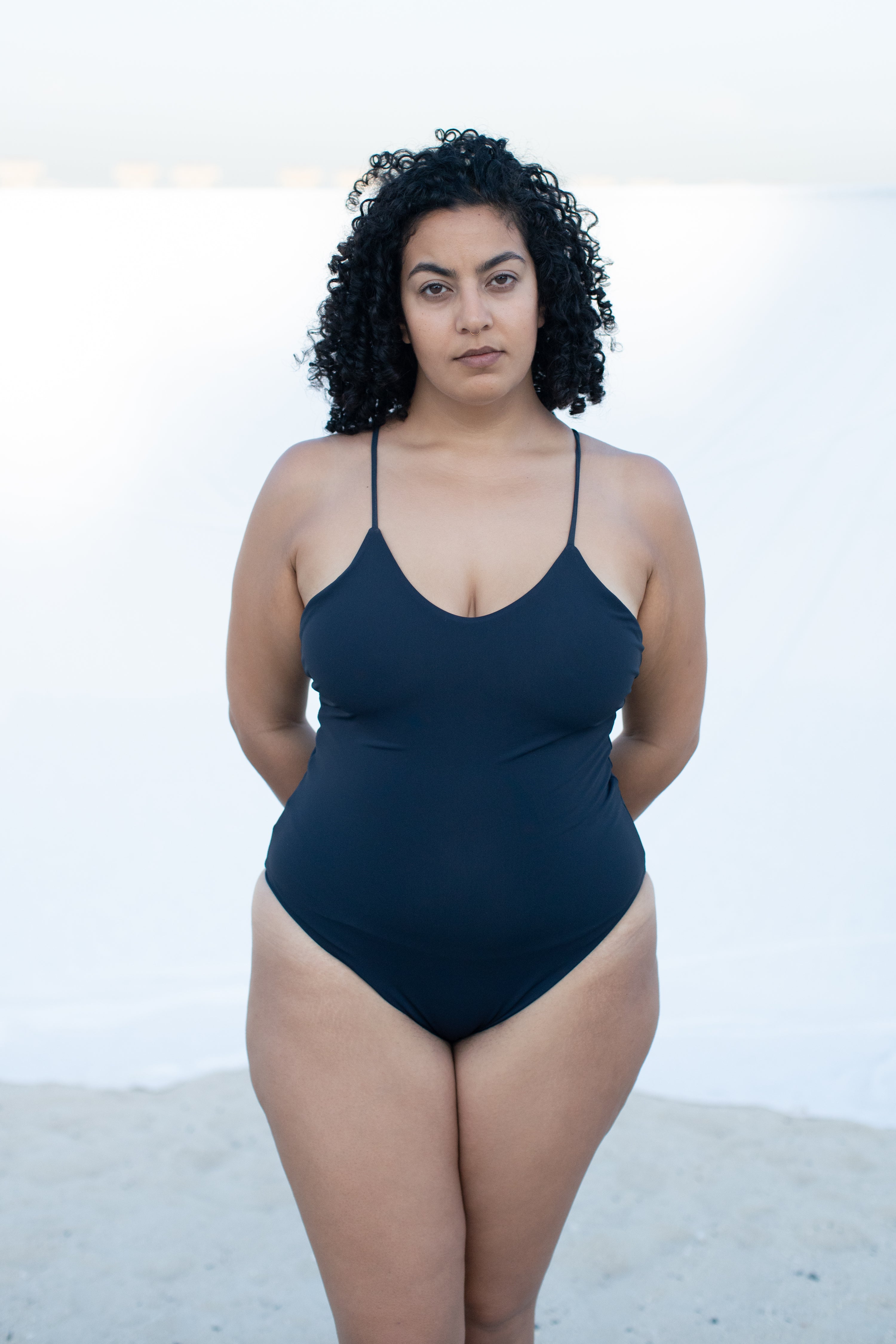 THURSDAY CLASSIC THIN STRAP ONE PIECE SWIMWEAR PIRATE BLUE