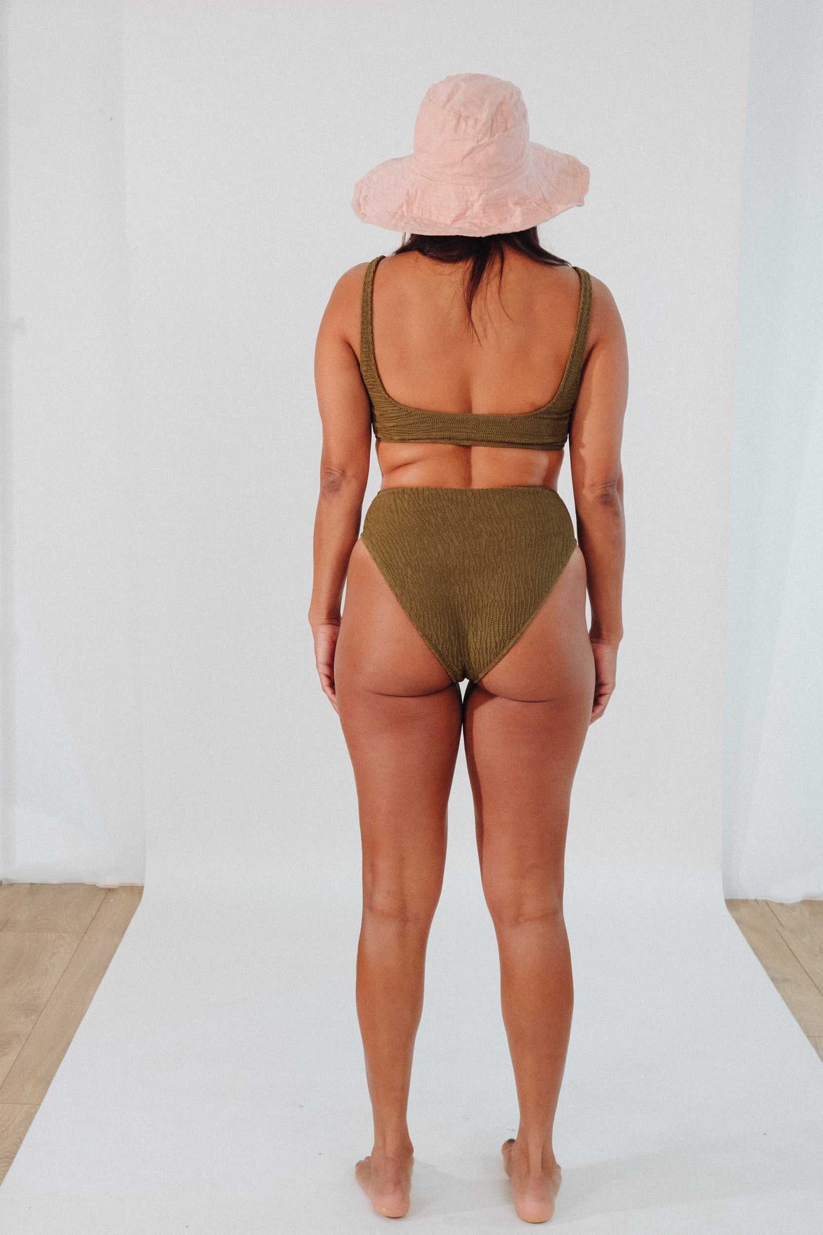 SIA WAVE HIGH LEG BIKINI BOTTOM OLIVE