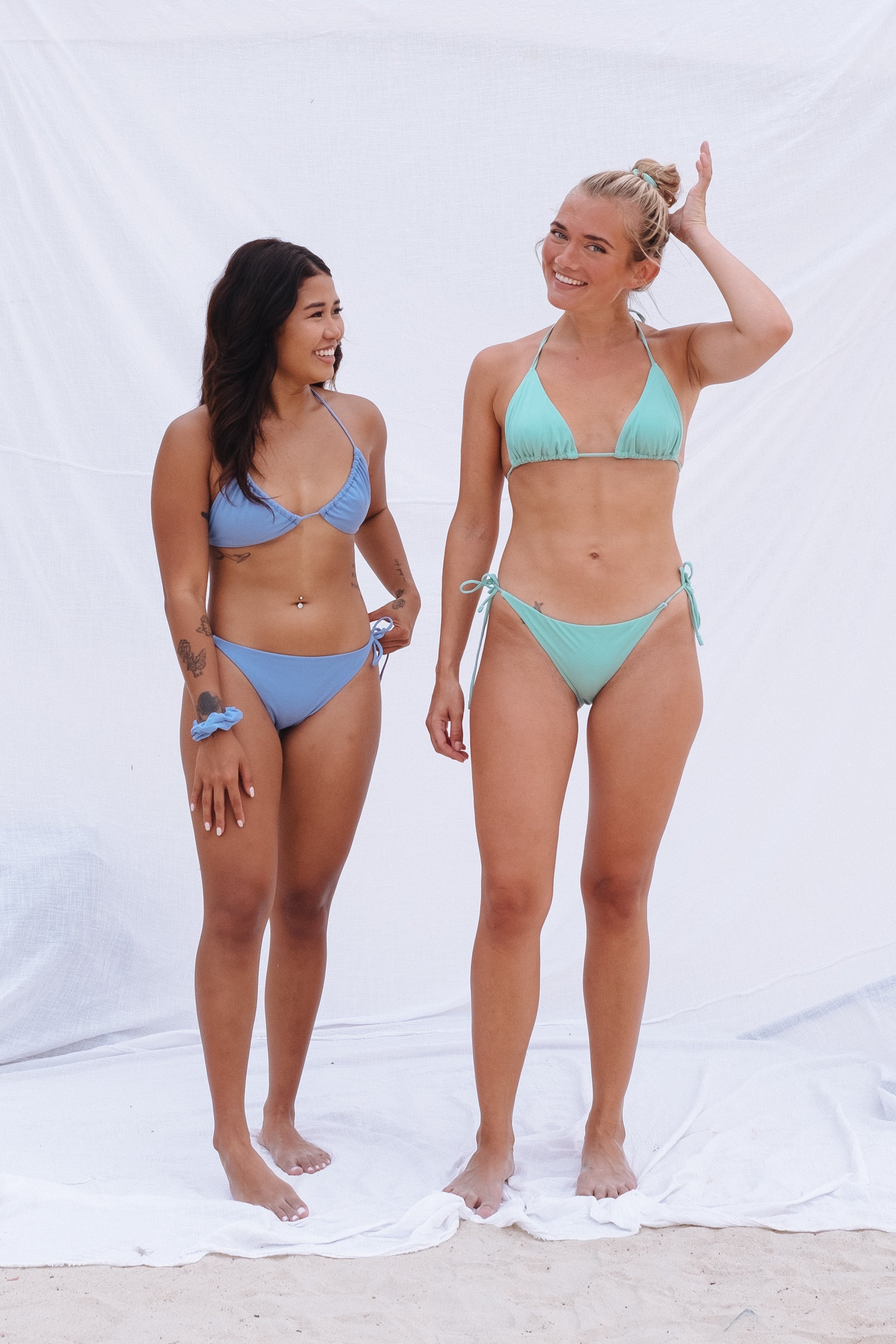 MAJORCA TRIANGLE TIE BIKINI TOP MINT