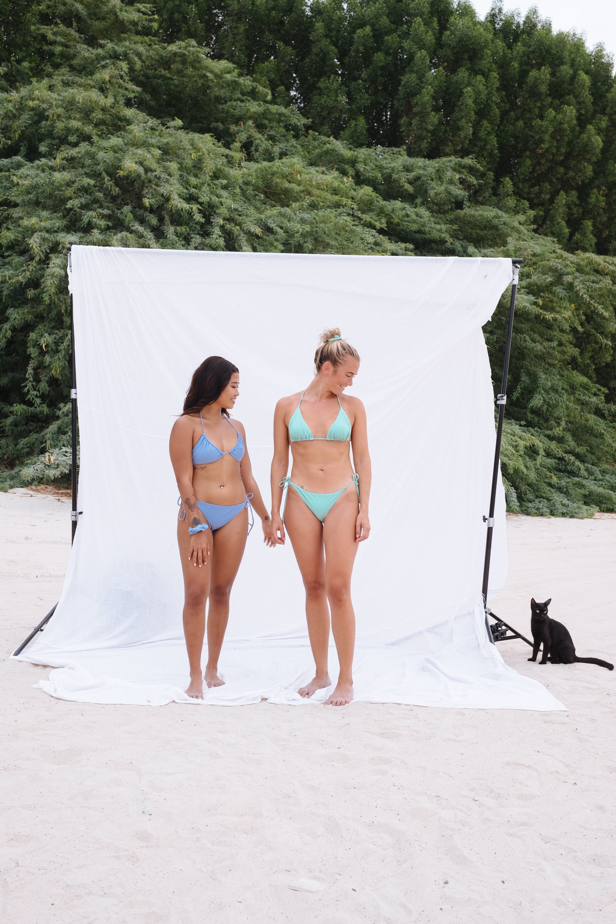 MAJORCA TRIANGLE TIE BIKINI TOP MINT