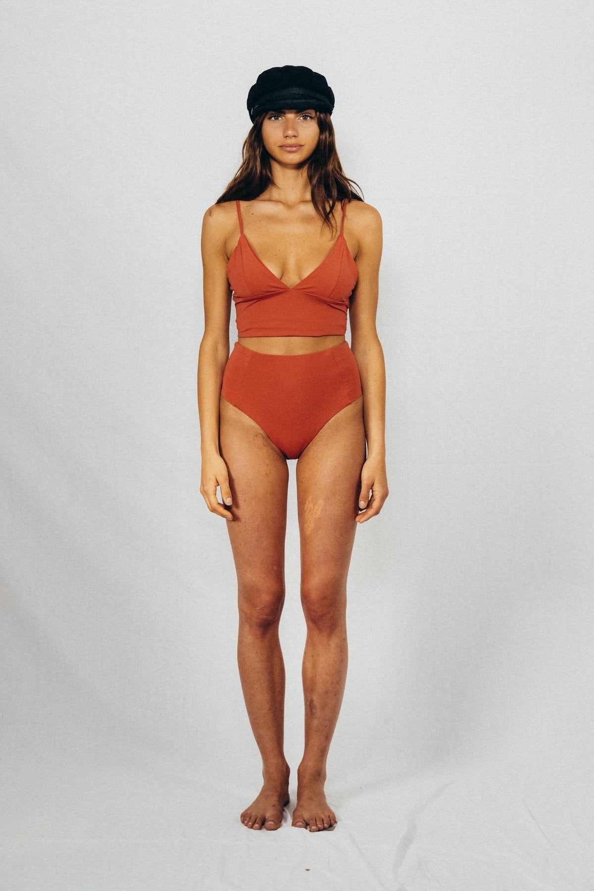 MARRAKESH BIKINI TOP TIE BACK RIAD RUST