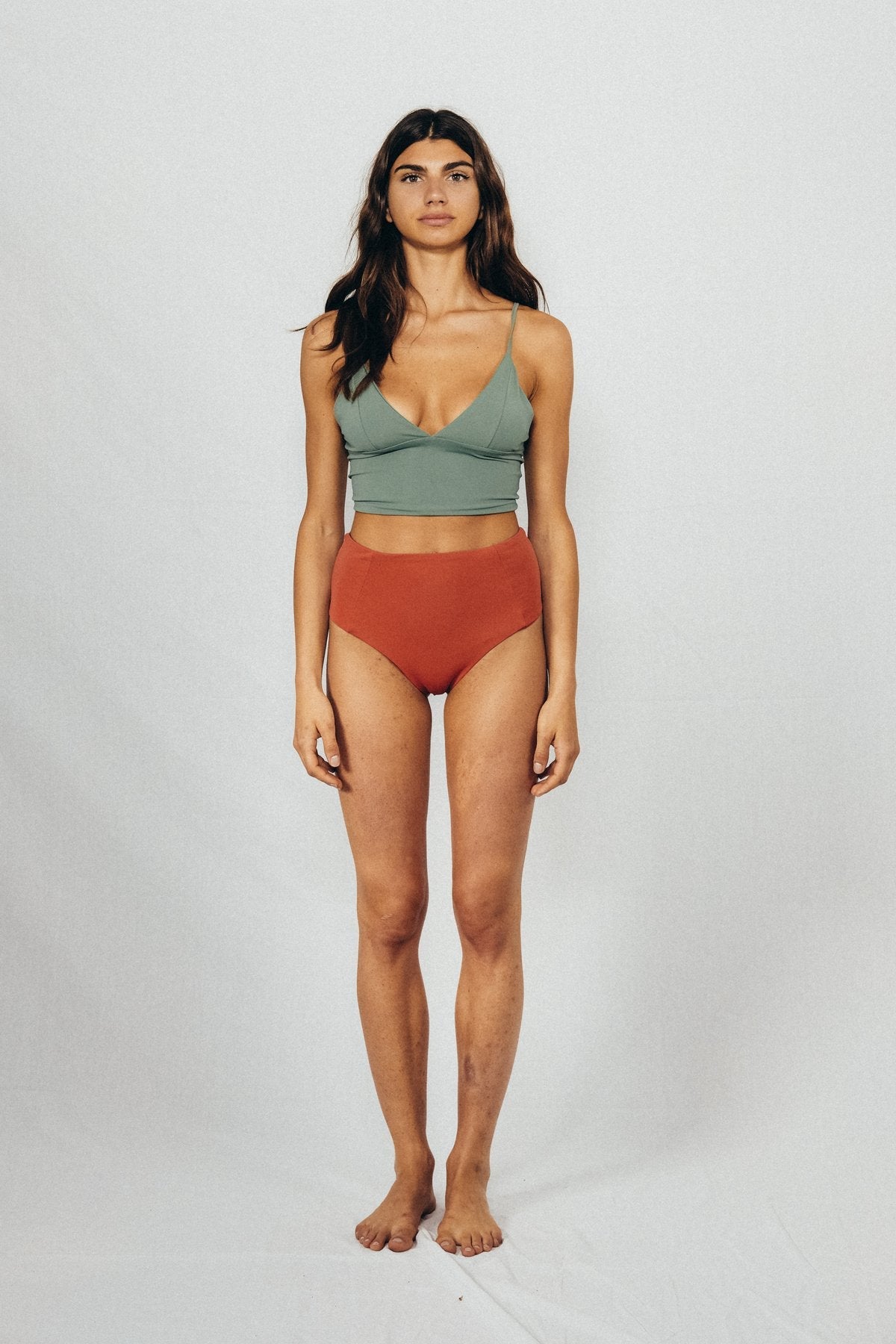 MARRAKESH HIGH WAISTED BIKINI BOTTOM RIAD RUST