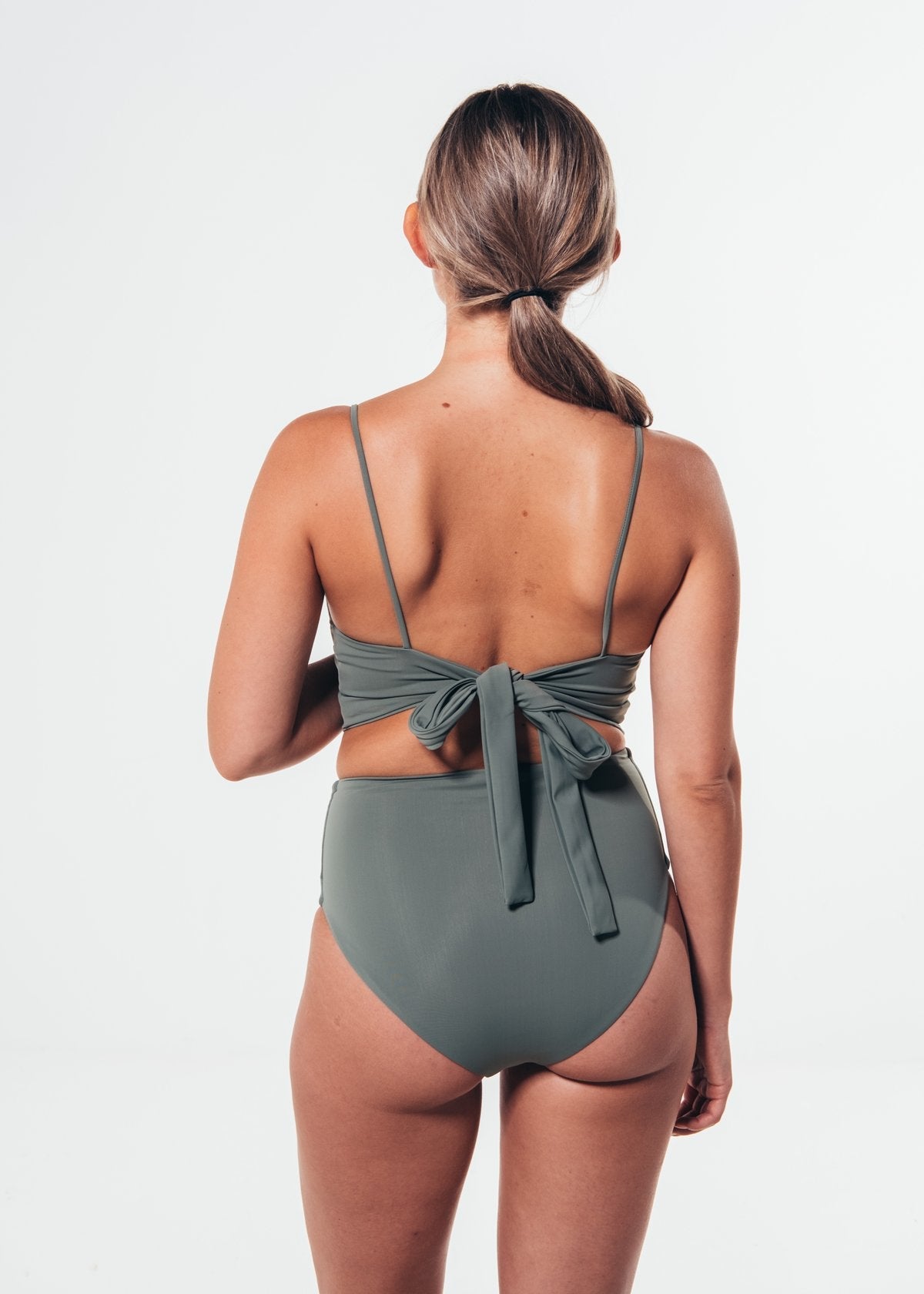 MARRAKESH BIKINI TOP TIE BACK HAZY GREEN
