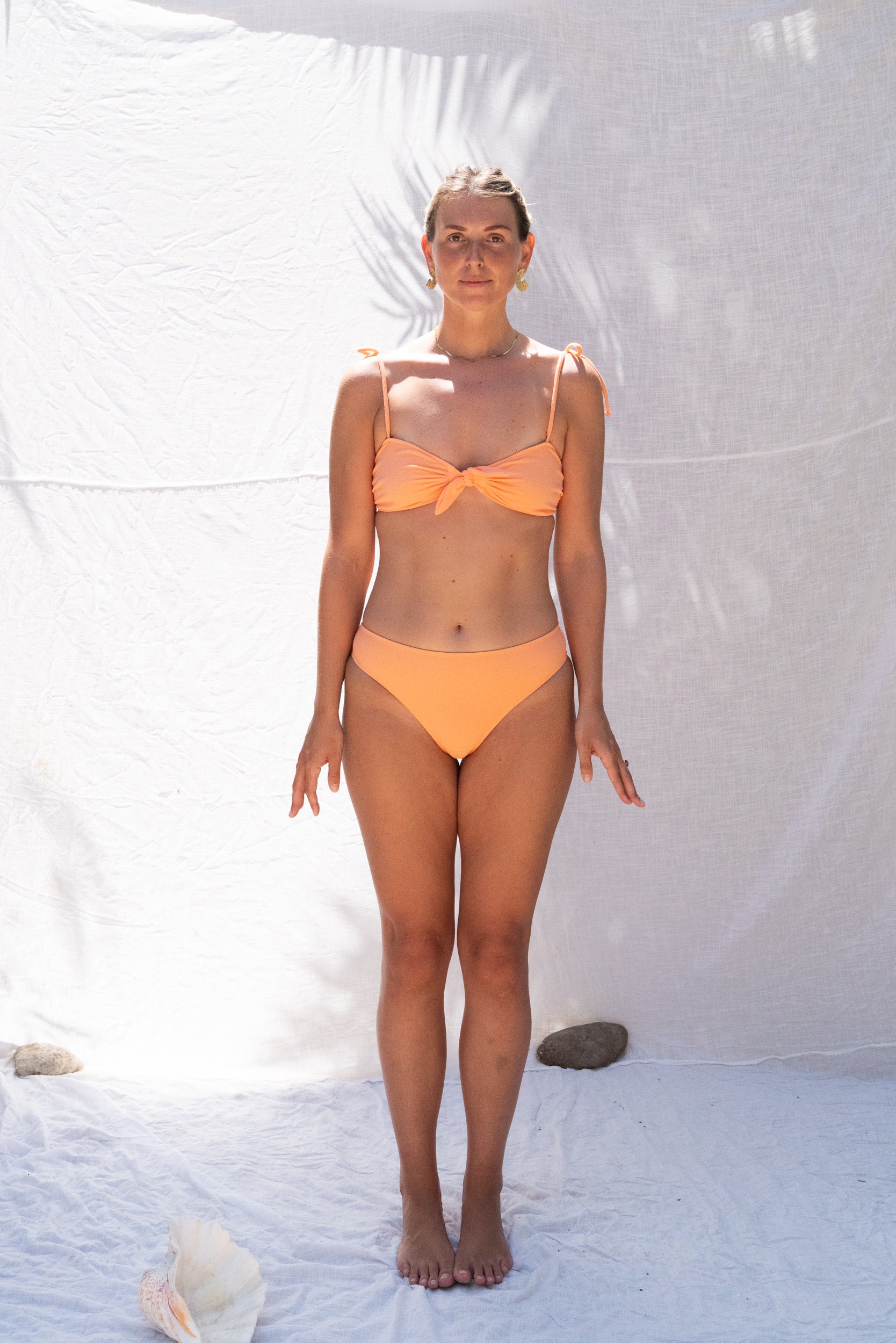 LOLA BIKINI BOTTOMS MID HIP PEACH