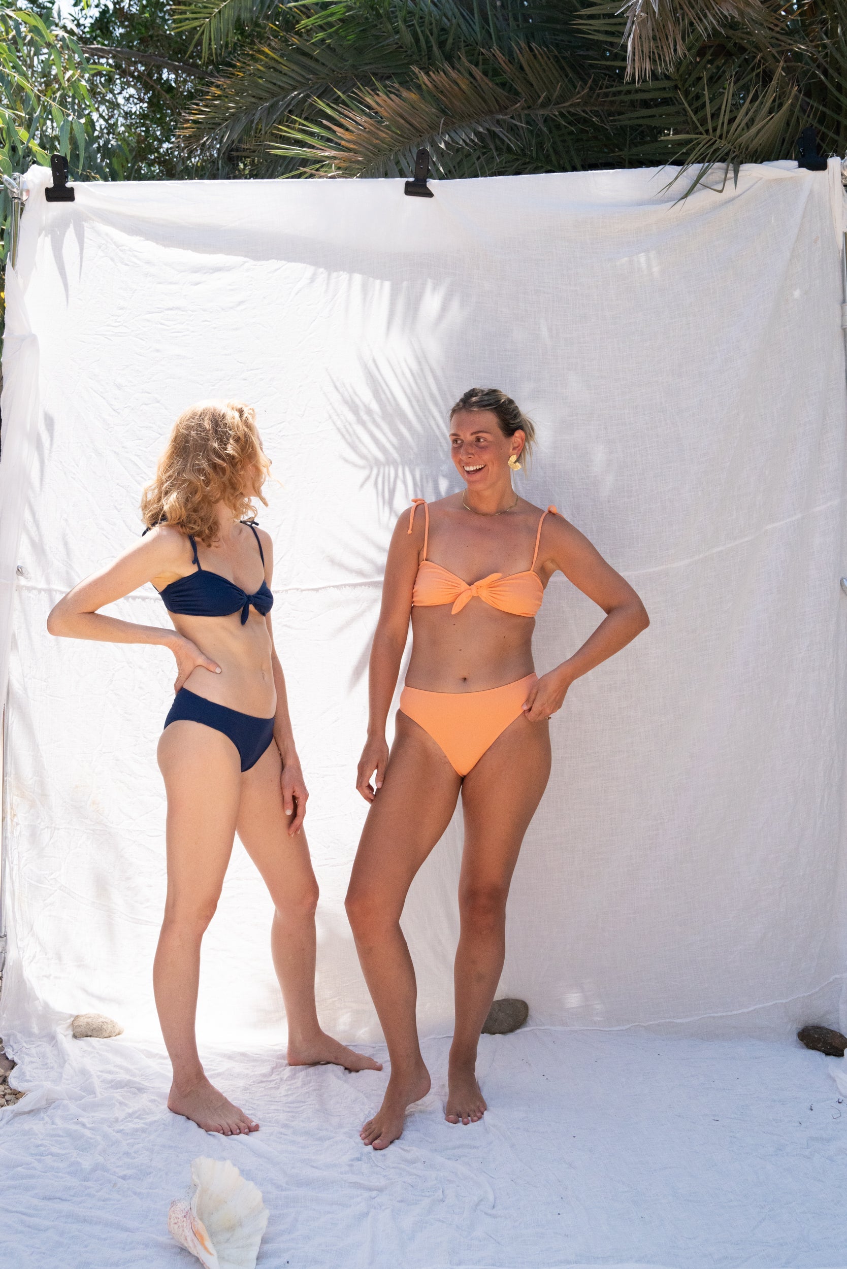 BARDOT TERRY TOWEL BIKINI TOP PEACH