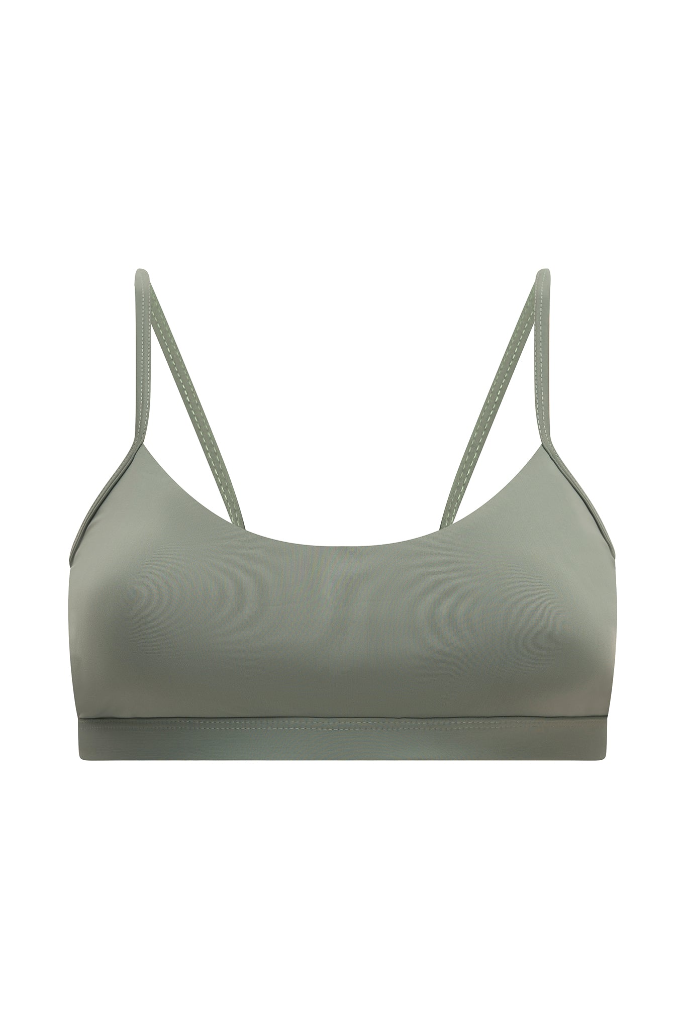 ANIKA BIKINI TOP ROUND NECK HAZY GREEN